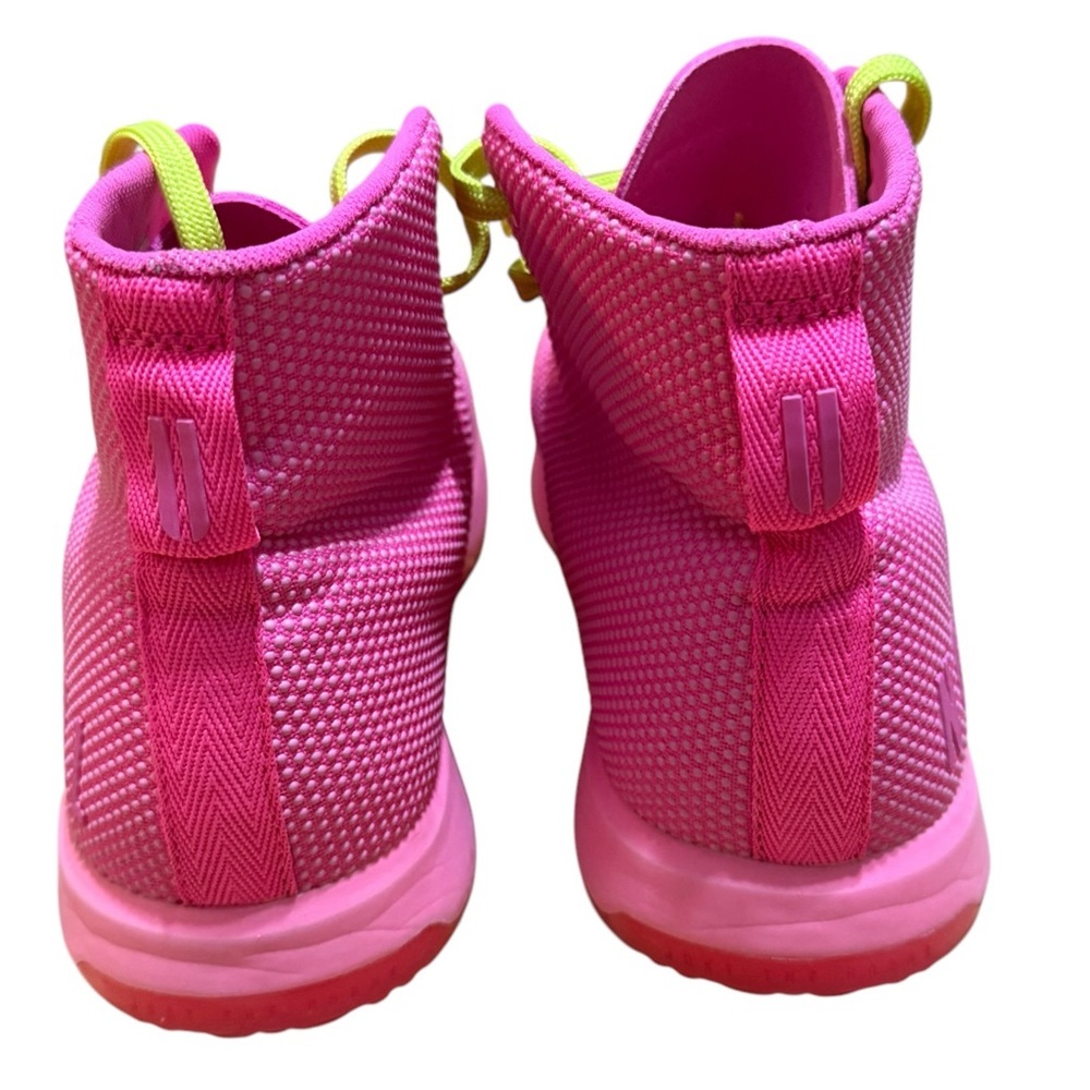 Vibrant Pink and Neon Green High-Top Sneakers - Picture 15 of 16
